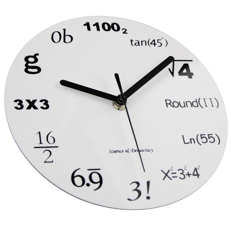 Timelike Math Clock, Unique Wall Clock Modern Design Novelty Maths Equation Clock - Each Hour Marked by a Simple Math Equation (12"(30CM)) - Image 3